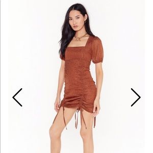 NWT Nasty Gal ruched mini dress